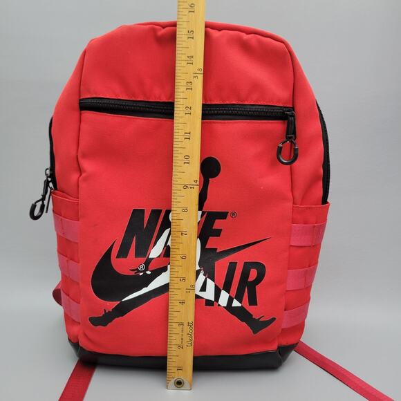 Nike Air Jordan Jumpman Logo Classic Backpack 9A0257-R78 Red Black White - Picture 15 of 16